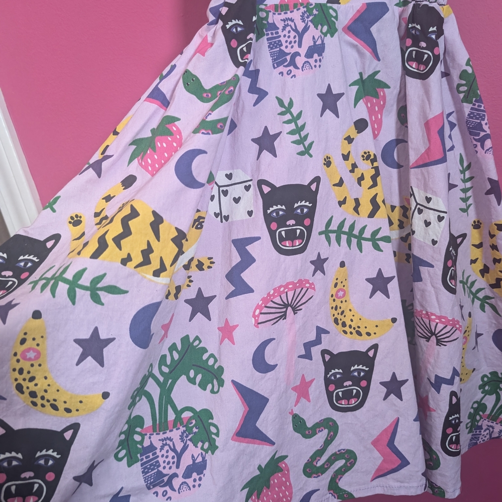 Colorful Patterned Women's Dress - Picture 3 of 4